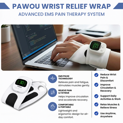 PAWOU™ Wrist Relief Wrap - EMS Wrist Massager